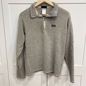 Patagonia Better Sweater 1/4 Zip Gray Logo Outdoor Gorp Hiking